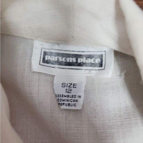 Vintage 90s Neutral Minimalist Beige Lightweight Long Fall Blazer - Picture 8 of 16